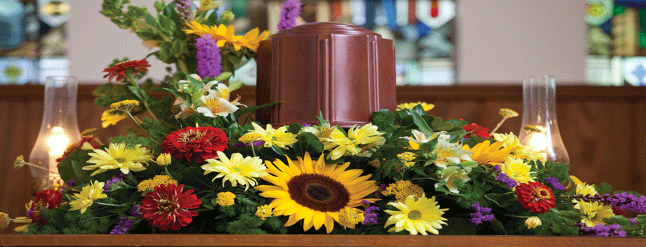 Beautifully dispalyed ForeverSafe™ Burial Urn.